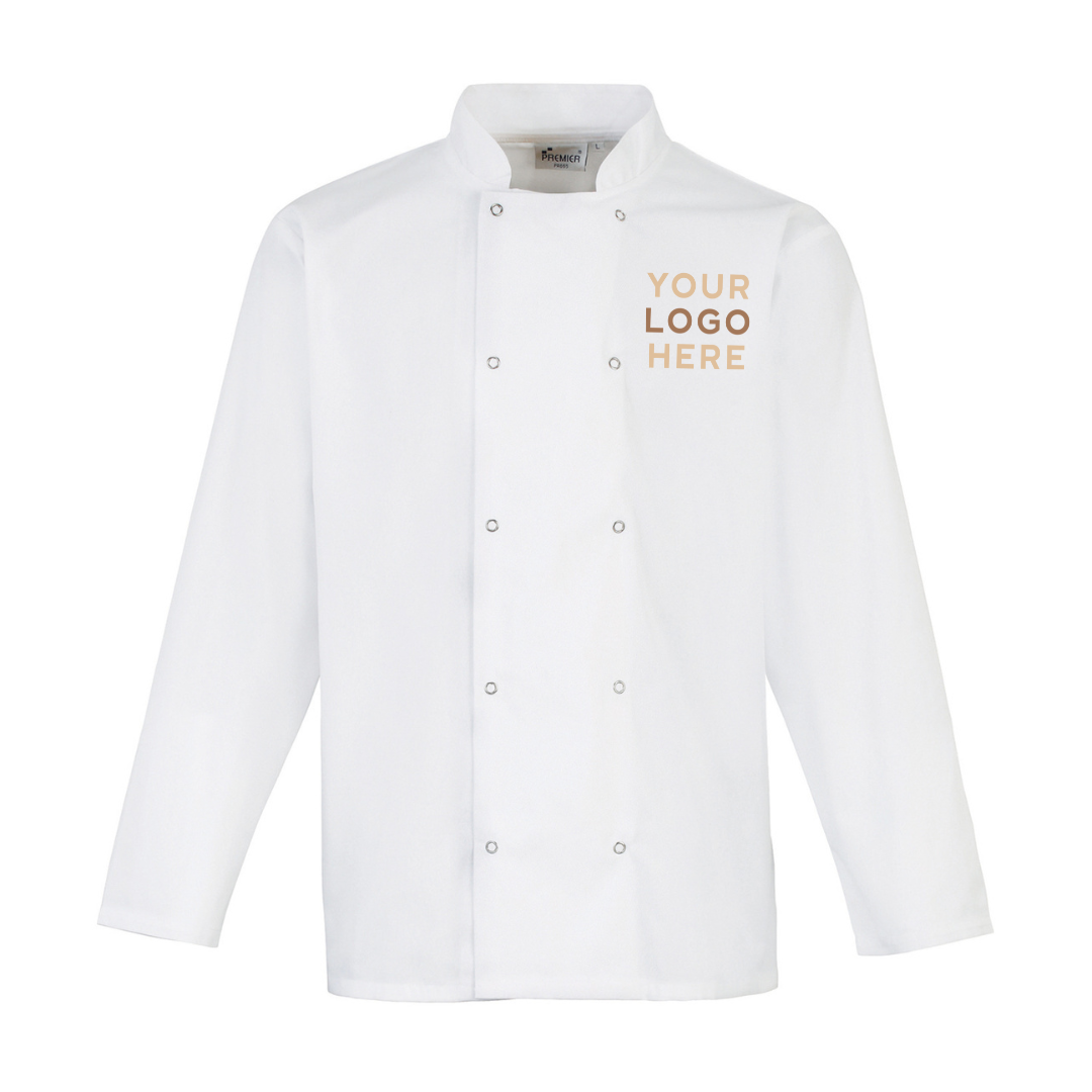 Premier Studded Long Sleeve Chefs Jacket