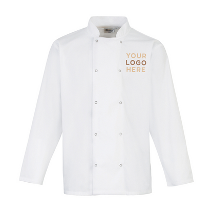 Premier Studded Long Sleeve Chefs Jacket