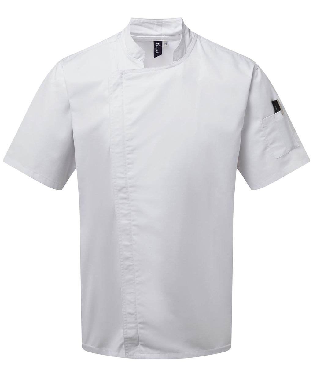 Premier Chefs Zip-Close Short Sleeve Jacket